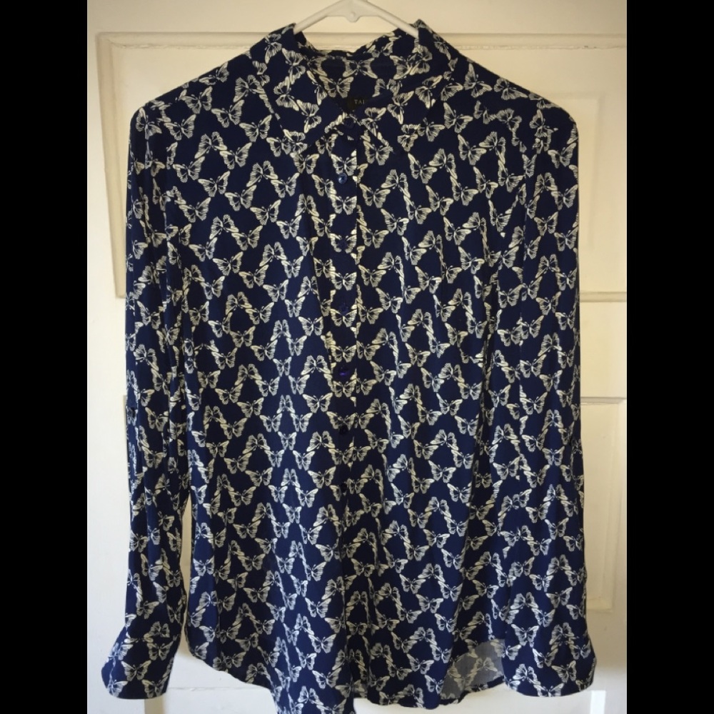 Talbots three-quarter sleeve tunic blouse